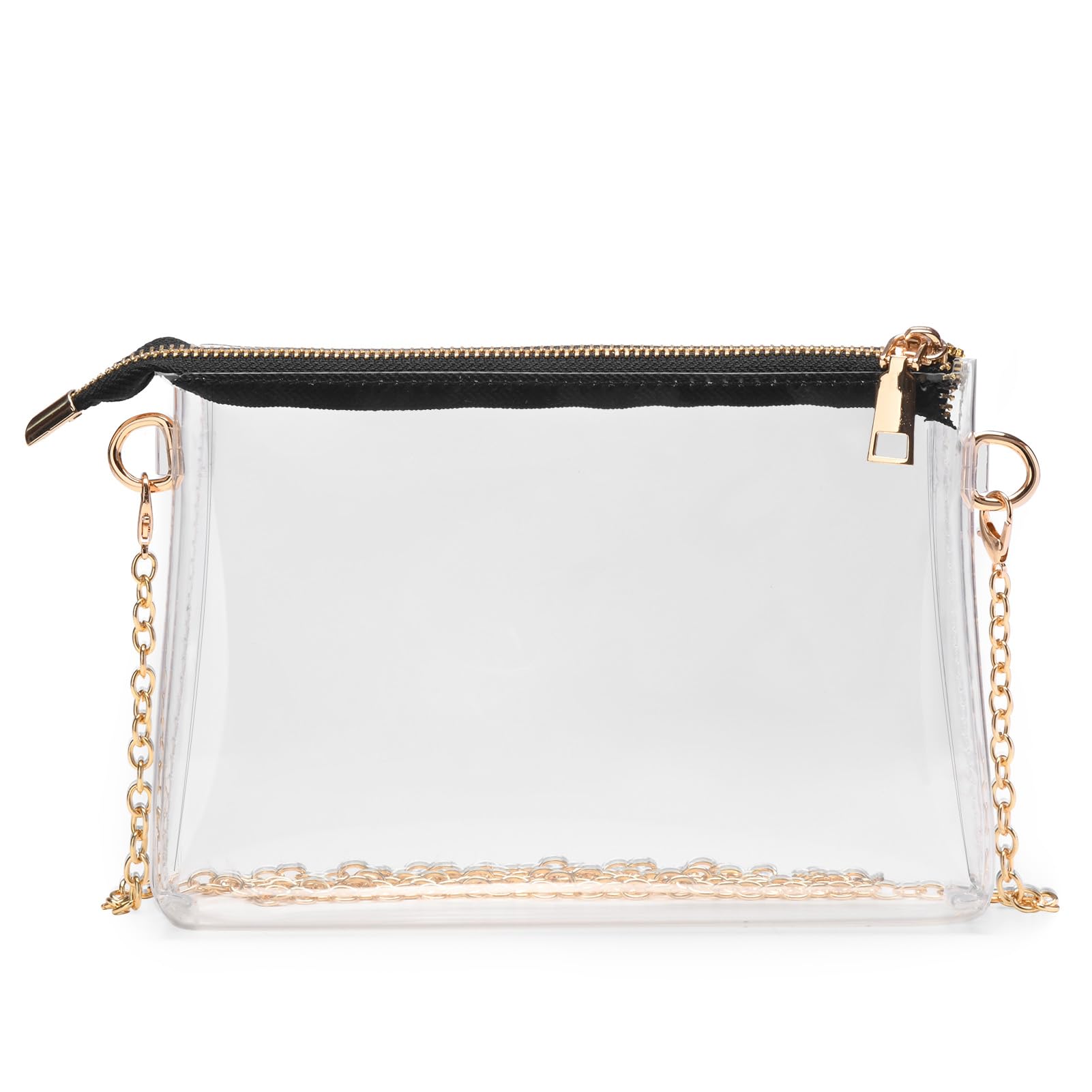BS-VOG Clear Purse for Women - Stadium Approved Small Crossbody Bag with Zipper, Clear Stadium Bag for Concerts, Sports