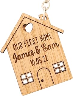 2x Personalised Our First Home Keyring, New Home 2023 Key Chain Gifts For Couples, First Home Gift, First Time Buyer, Housewarming Gift, New Homeowner, House Warming Present,Buying A House Together