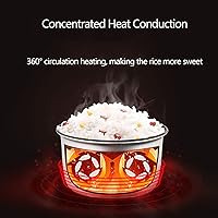 Vista 6 de Arrocera doméstica, olla arrocera con función automática de mantener el calor, olla arrocera multifuncional, olla arrocera de gran capacidad