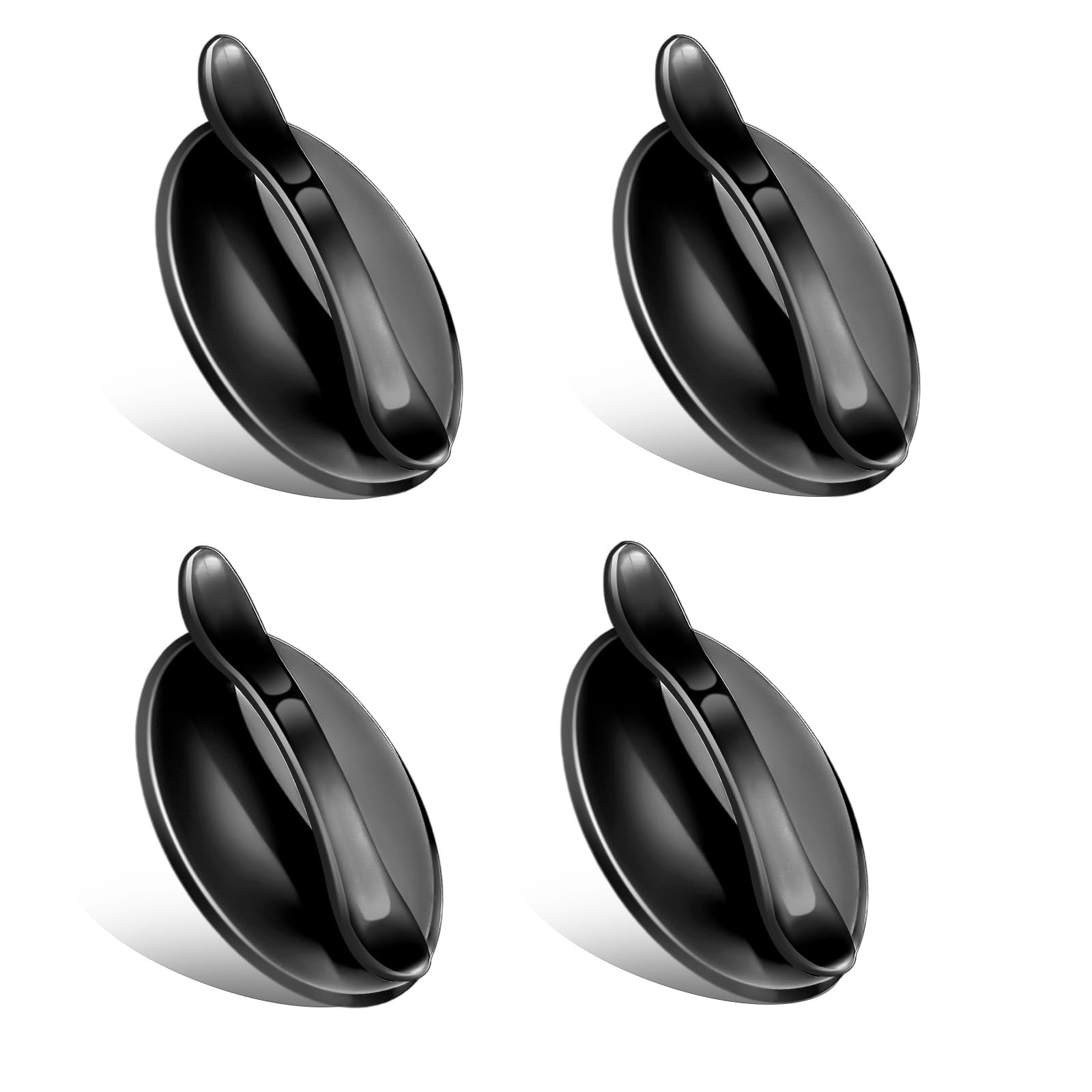 Sliverdew 4PCS Adhesive Cabinet Knobs Black Peel and Stick Handles for Cabinets and Drawers No Drilling Drawer Pulls Window RV Screen Door Sliding