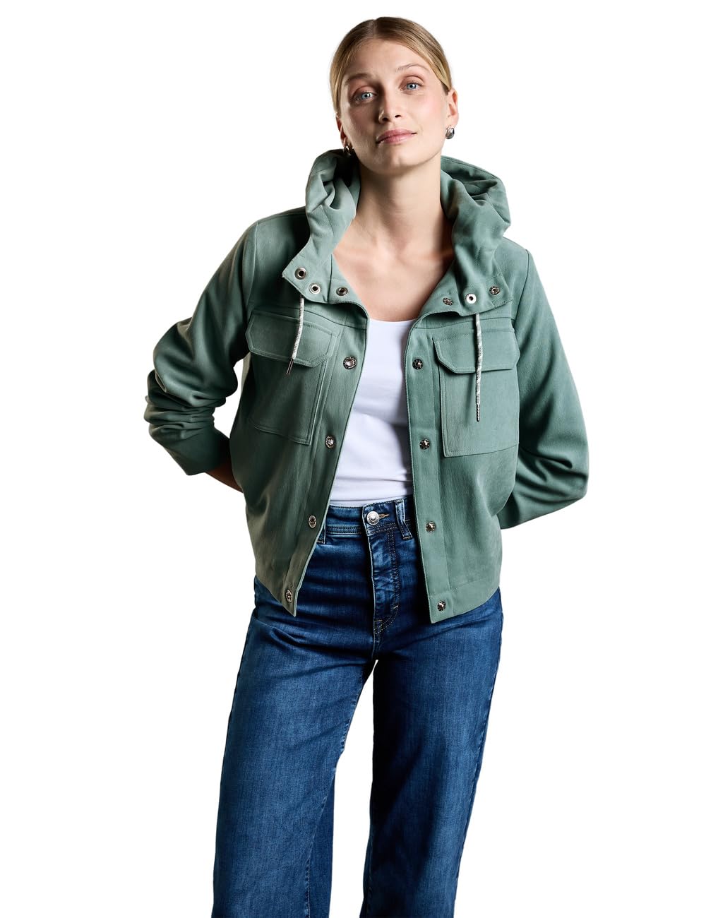 Street One Damen Kurze Jacke mit Kapuze