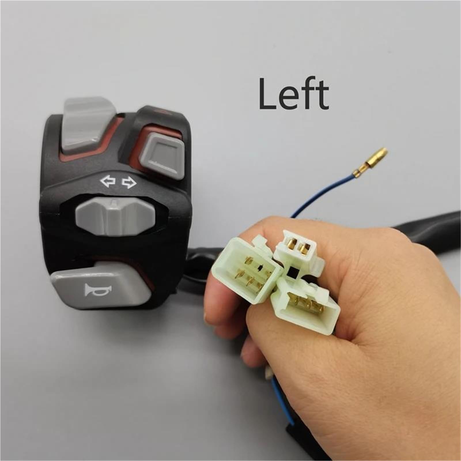 7/8'' 22mm Universal Motorrad Lenker Schalter Scheinwerfer Warnlicht Blinker Horn Start Kill Button Motorradzubehör(4)