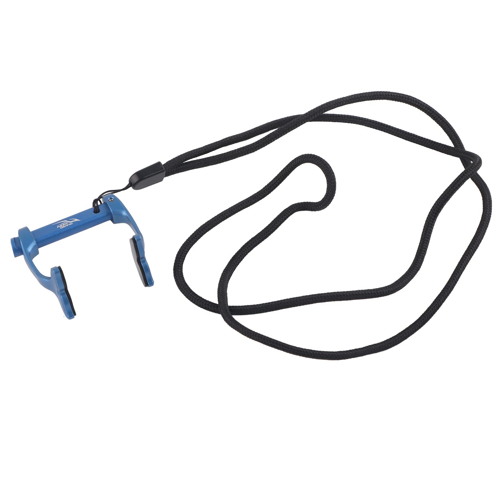 Bediffer Freediving Nose Clip Swimming Nose Plugs Anti Lost Strap Diving Beginners Training (Blue)