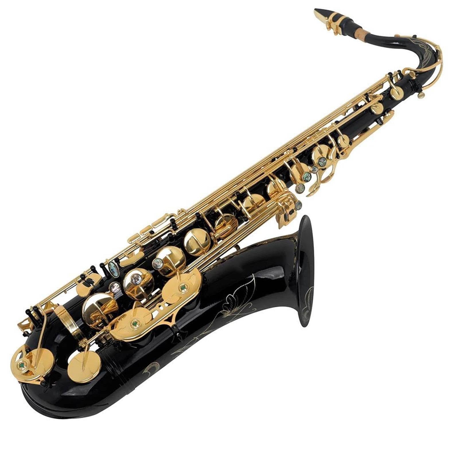 Saxophone Instruments De Musique Coffret Saxophone Ténor Sib Noir Or