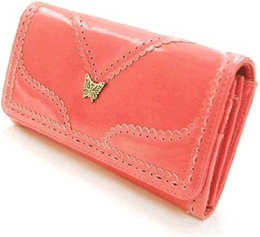 Amazon Co Jp バタフライ モチーフ 長財布 ブランド 人気 蝶 チョウ アゲハ 女性 レディース 婦人 キュート オシャレ お洒落 レトロ モダン 長サイフ 財布 サイフ 蛇腹 ジャバラ デザイン 花柄 ピンク シューズ バッグ