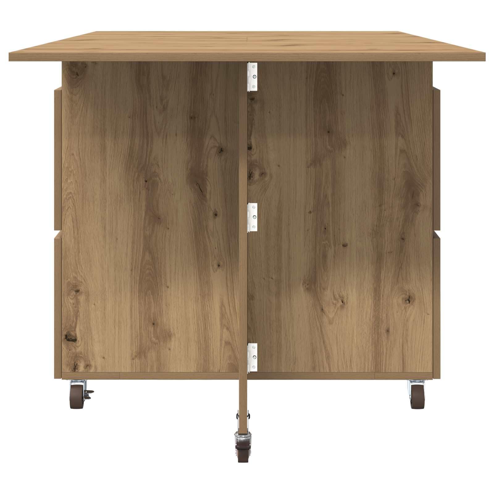 Tavolo da Pranzo Estensibile 140x80x77 cm in Legno Ingegnerizzato | Salvaspazio pieghevole per cucina e soggiorno con vano contenitore interno per riporre accessori ordinatamente.