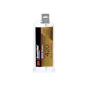 3M Scotch-Weld Epoxy Adhesive DP420, Off-White, Two-Part Epoxy, Indoor Bonding Agent, High Impact, Fatigue Resistance, 50 mL 1.69 fl oz Duo-Pak