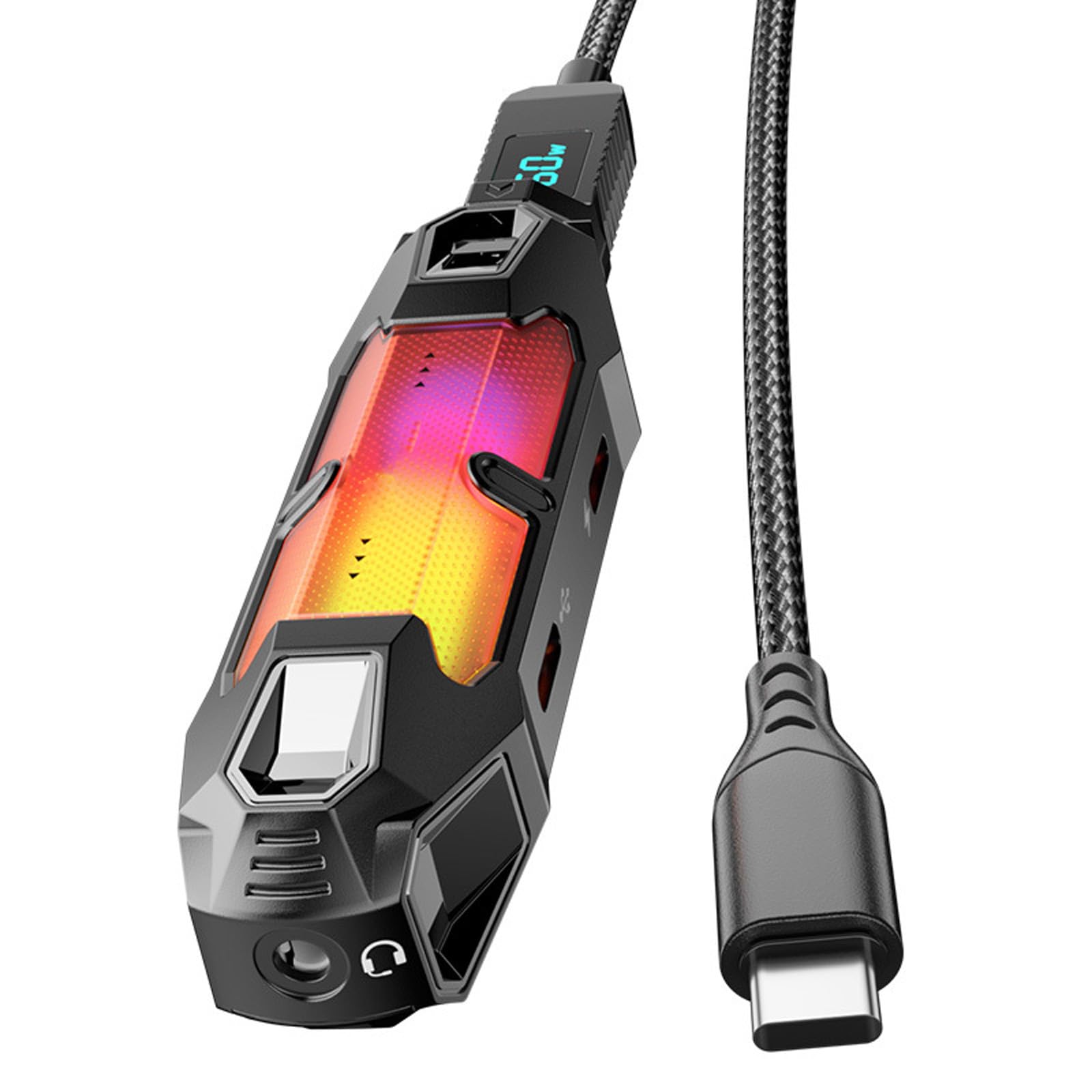 Cable trenzado USB C de 70 cm, transmisión de datos estable y carga PD60W para música Piva X41 y juegos rápidos