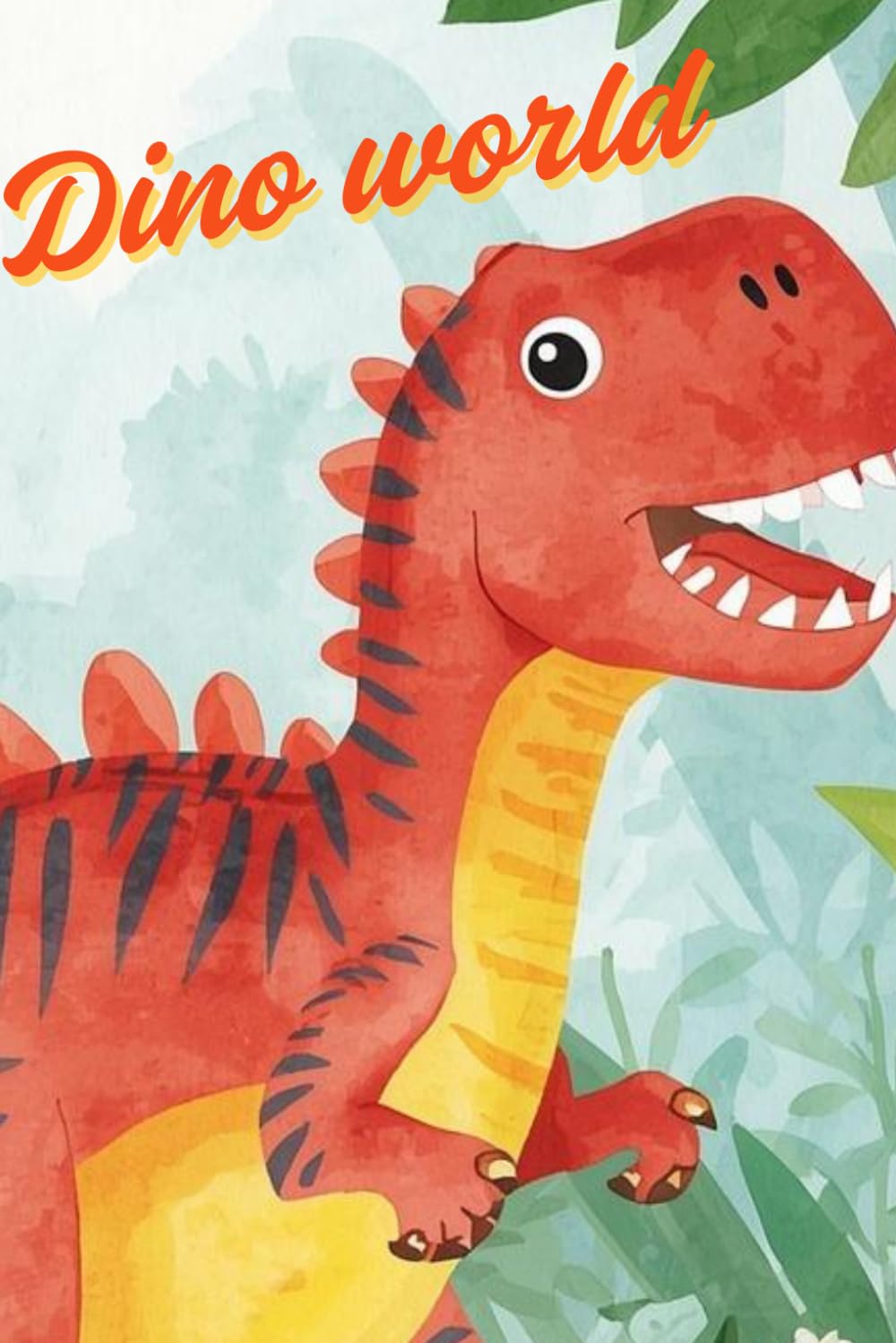 Dinosaur coloring book, 75 pages, 3D, for children.