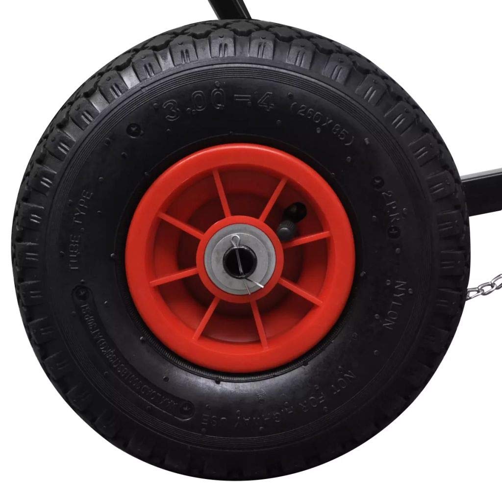 yorten Metall Schneeschaufel Schneeschieber Hand-Schneepflug mit 2 Rädern Einstellbar Schneeräumer Gewicht 12 kg