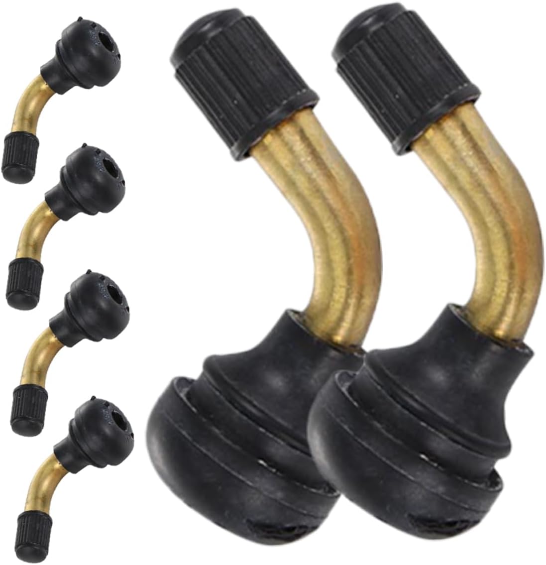 6pcs Vacuum Tire Valve Stem Extensions Durable Elbow Valve Adapters for Cars Motorcycles Atvs Reliable Tire Maintenance Tools Easy Installation Robust Construction