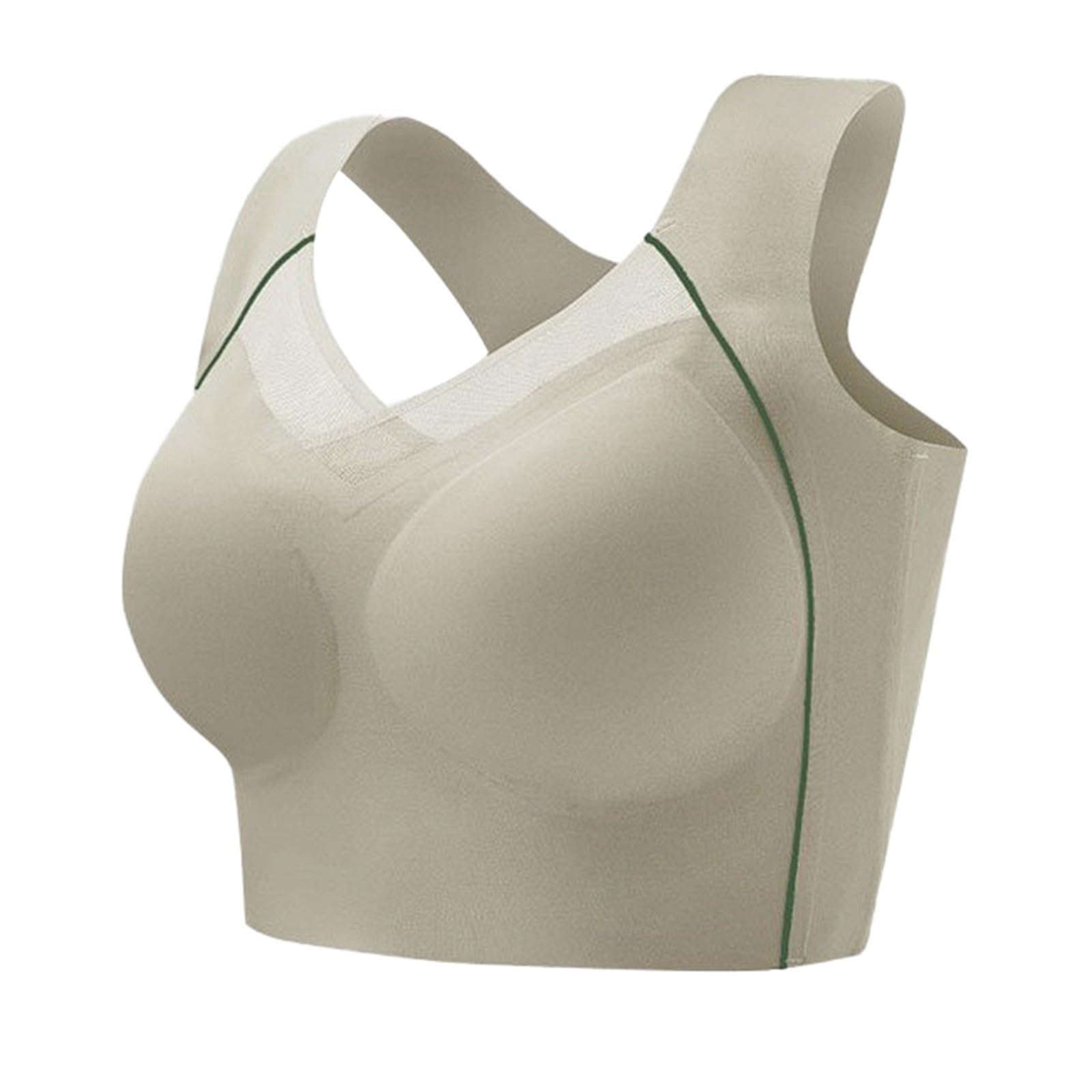 Sujetador deportivo inalámbrico en color beige ideal para tu rutina diaria de ejercicios 4