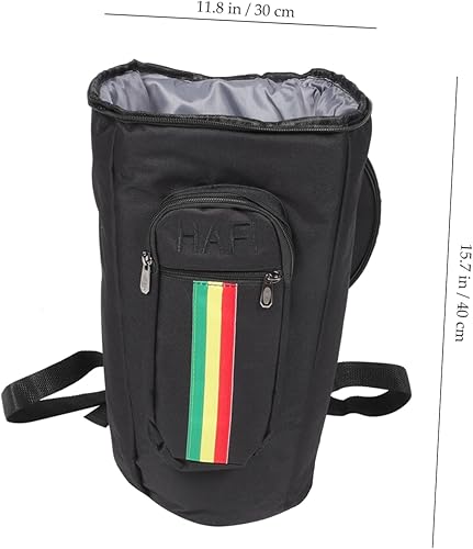 Miniatura 6 de Kit de batería africana para niños, instrumentos musicales africanos, bolsa de transporte de tambor africano, bolsa de gran capacidad, maletas para