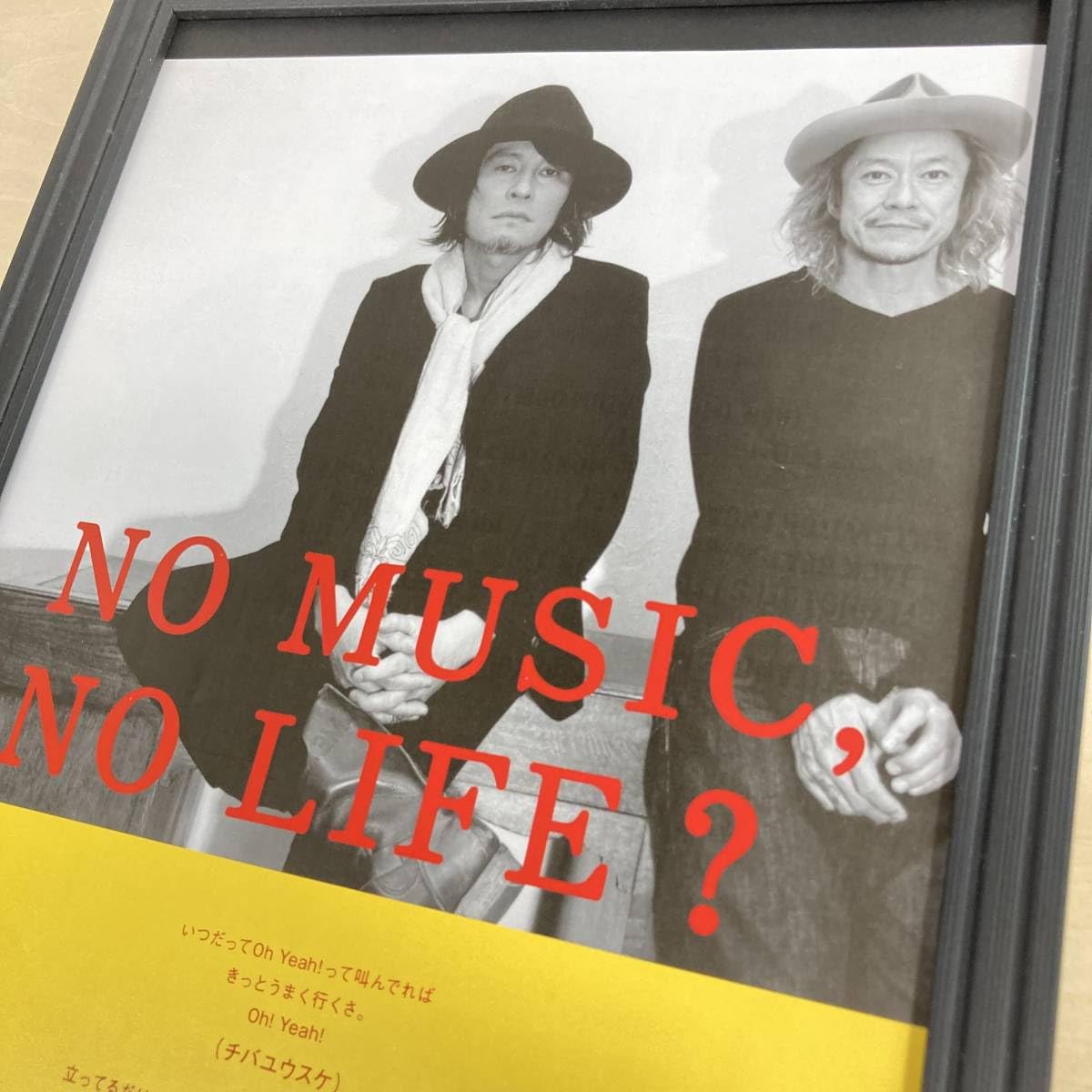 チバユウスケ、中村達也　ポスター NO MUSIC NO LIFE チバユウスケ 中村達也 ポスター タワレコ 【公式通販】