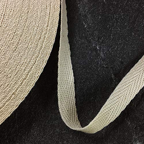 10mm (3/8\") Herringbone Cotton Twill Tape Trim by 10-Yards, SP-2787 (Natural)