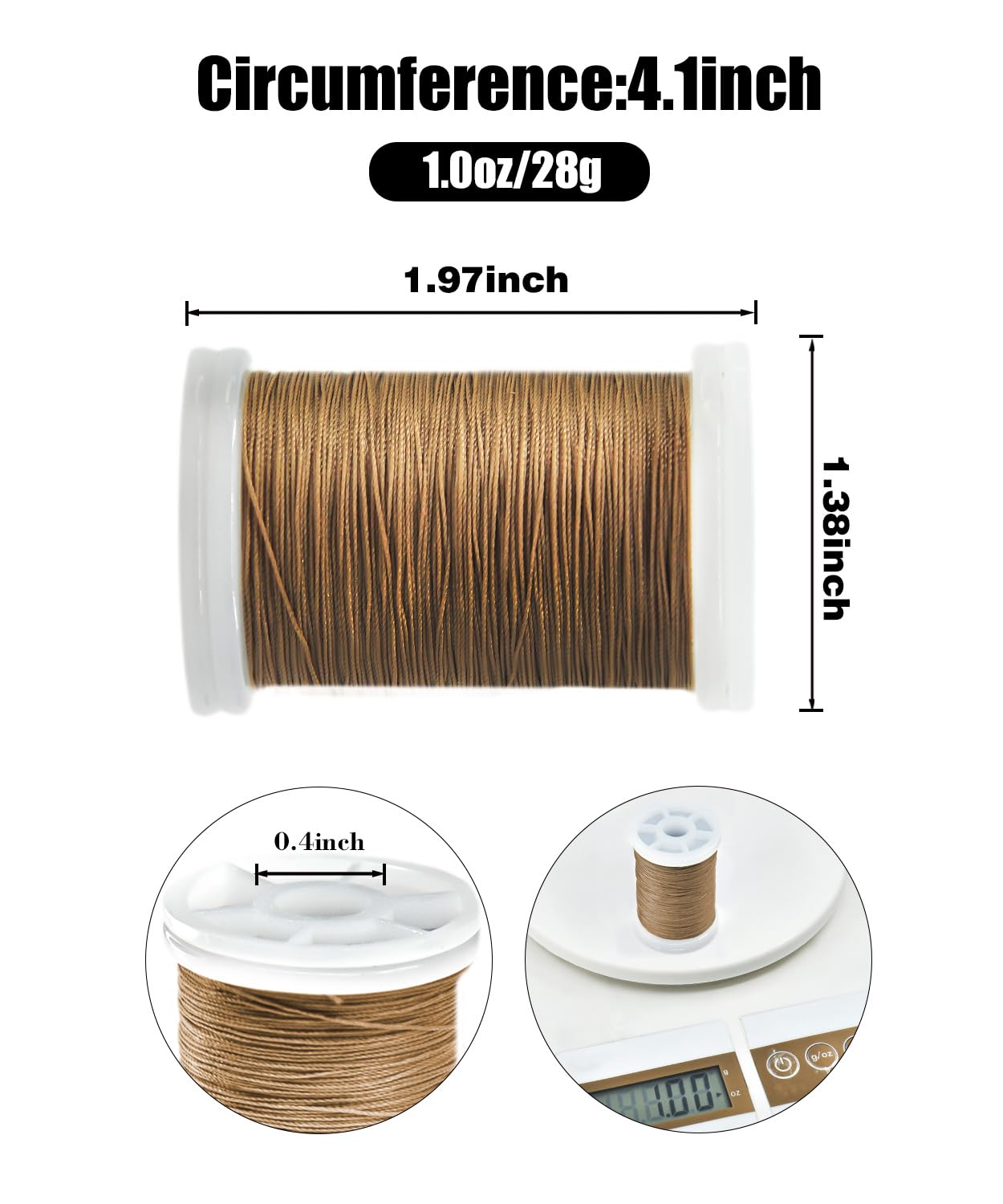 Hilo de tapicería extrafuerte, hilo para coser 8 colores, 218 yardas, hilo de nailon unido para el hogar, manualidades, máquina, bricolaje y cuero vaquero (colores)