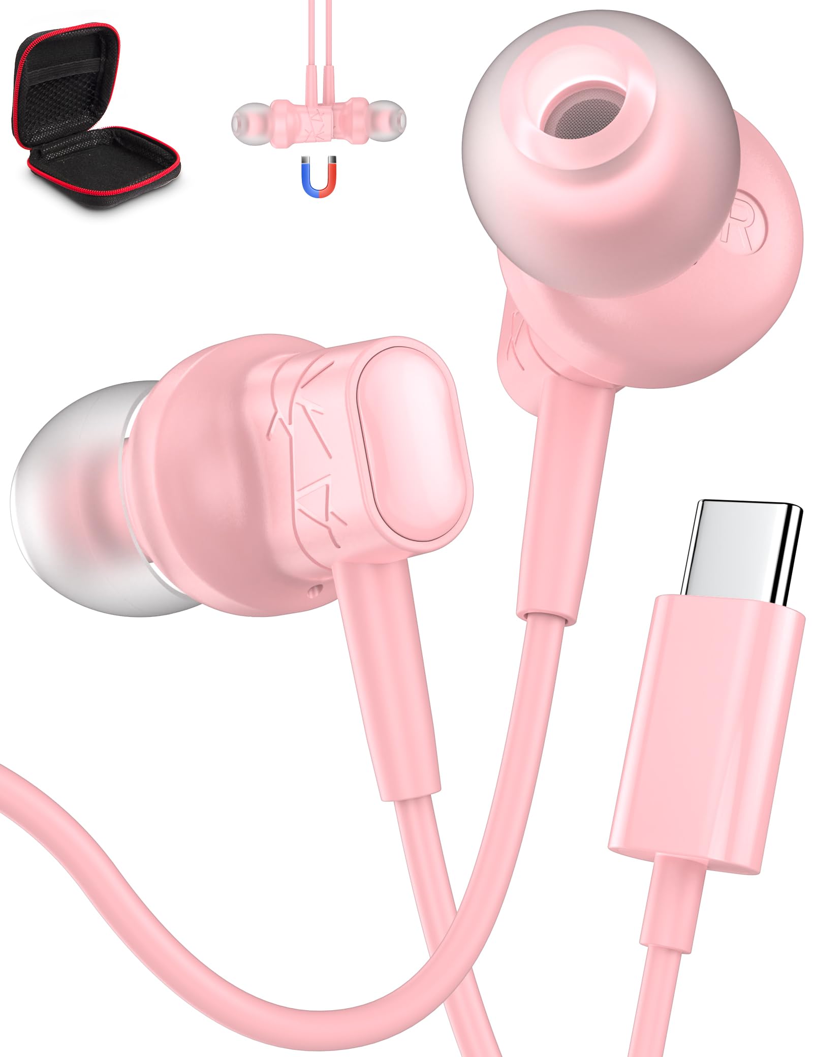 Amazon.com: Lightweight USB C Earbuds for iPhone 16 17 Pro Max 15