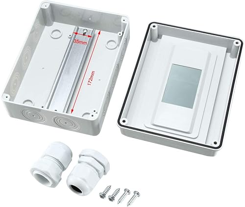 Miniatura 4 de Awclub Caja de protección de distribución de energía de plástico transparente IP65 ABS para disyuntor interior en la pared de 8 vías (7.874in x