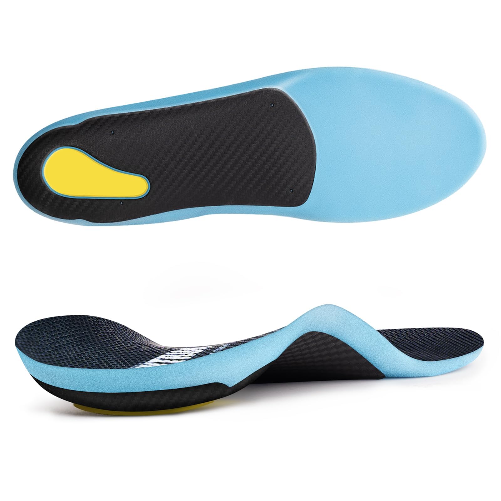 Heavy Duty Arch Support Insoles (220+ lbs): Plantar Fasciitis Relief for Men and Women – Ideal for Work Boots, Flat Feet, Heel Pain, Pronation, and Metatarsal Support 【Men's 7-7.5 /Women's 9-9.5】