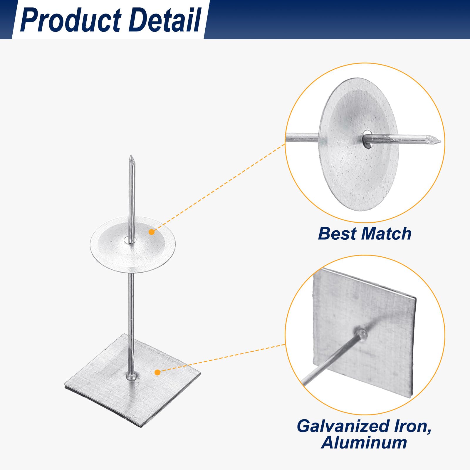 PATIKIL 50mm Self Stick Insulation Pins - Image 3