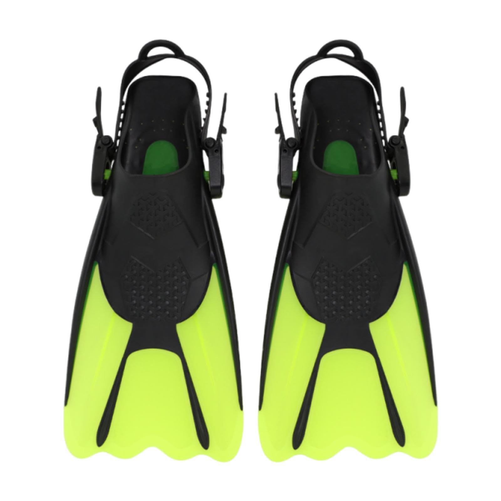 Gralara 2 Stück Taucherflossen Schwimmflossen Schnorchelflossen Trainingsflossen mit Komfortablem Verstellbarem Riemen Aus Flexiblem für Schwimmtraini