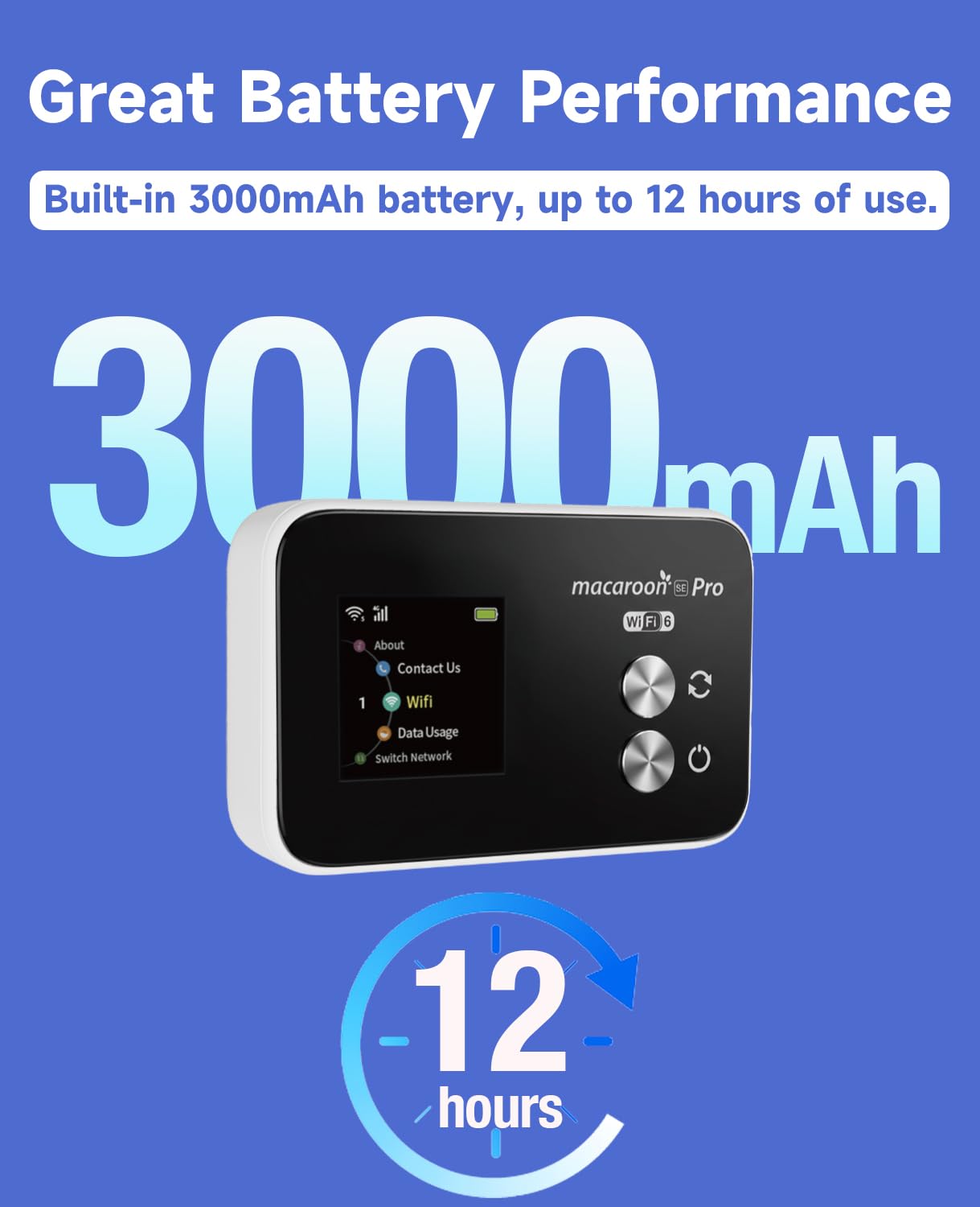 FREEBOT Hotspot WiFi portatile da viaggio - SE Pro 4G Mobile Hotspot con 10 GB di dati USA 30 giorni, 8 dispositivi collegati, router WiFi tascabile con 3000 mAh, copertura oltre 120 paesi, nessuna