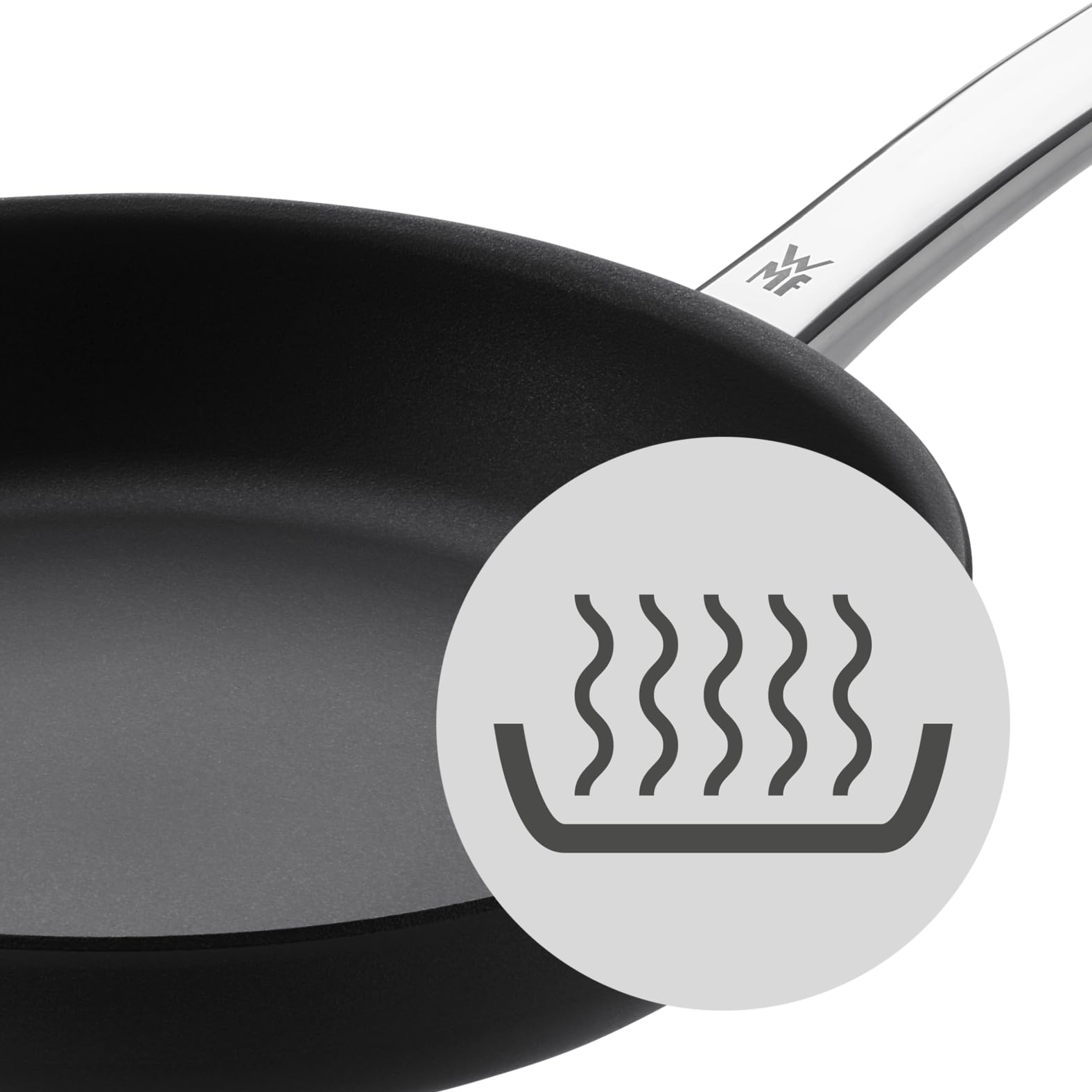 WMF Steak Profi Bratpfanne 24 cm Induktion, Steakpfanne ideal für scharfes Anbraten, Mehrschichtmaterial, Rapid Heat Control, Grillpfanne beschichtet