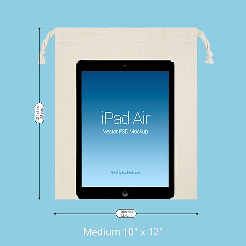 Miniatura 4 de TOPDesign Paquete de 10 bolsas reutilizables de 10 x 12 pulgadas, bolsas de muselina con cordones para compras y almacenamiento, bolsas de algodón