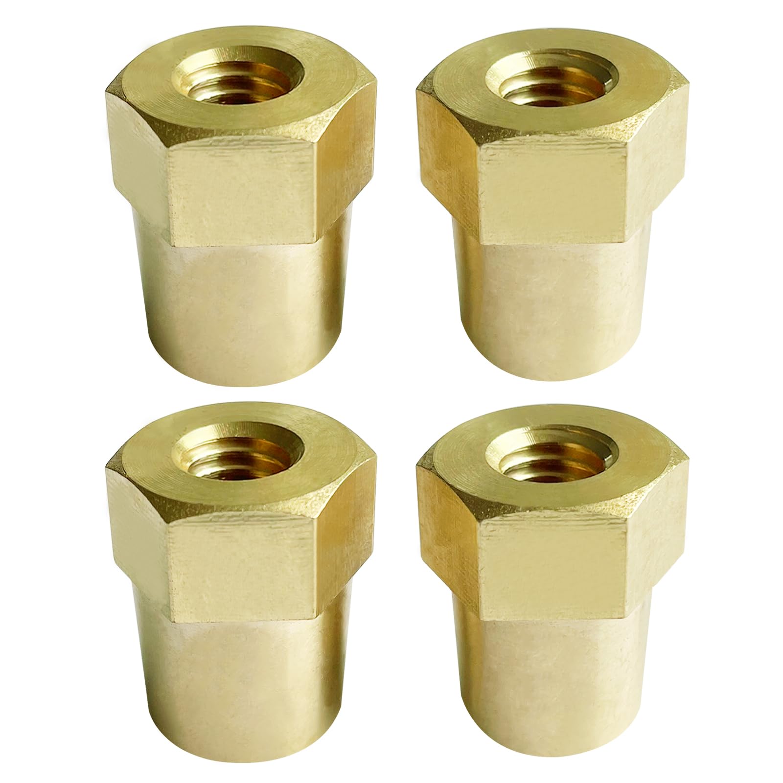 Ampper 3/8"-16 Thread Female Brass Battery Terminal Post Adapter Battery Charging Post Terminals for 3/8" Stud Extension, Pack of 4
