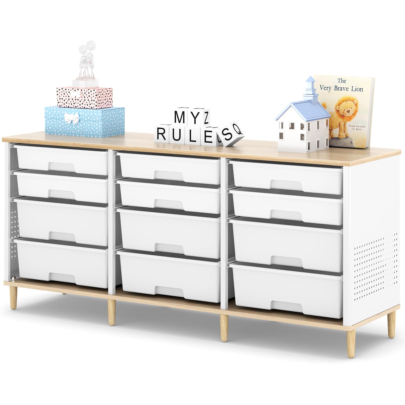TOOLF 12 Drawers Storage Cabinet - accent furniture | Mubboo