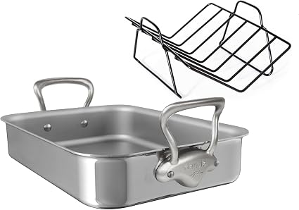 Mauviel Polished Stainless Steel Roasting Pan