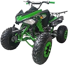 HHH 200cc Sports ATV with LED Headlights 200cc ATV Automatic Transmission with Reverse, Big 23"/22" Tires (Green)