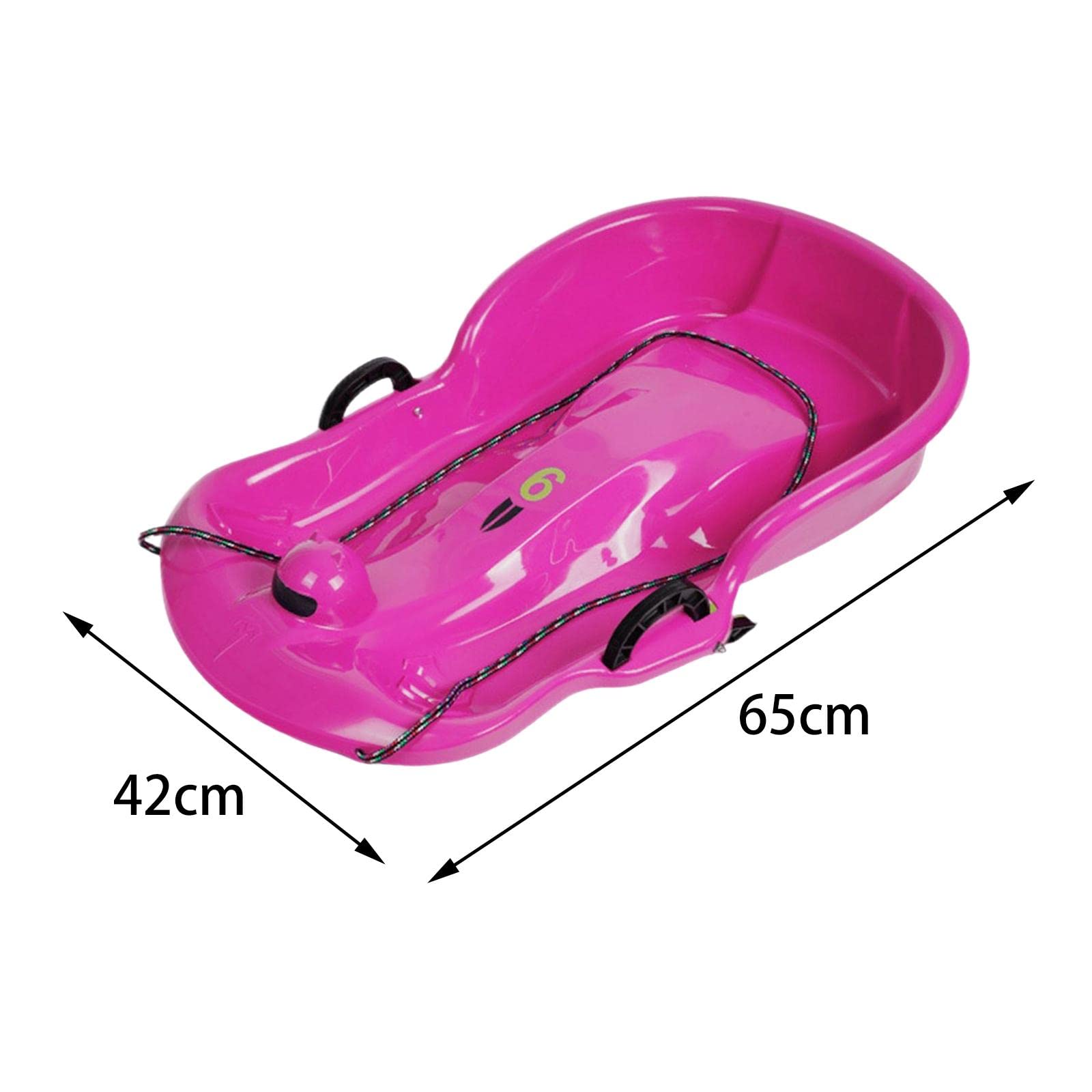 Slittino da Neve per Bambini con Due Posti, Ideale per Slittare E Fare Tubing, Rosa Rossa