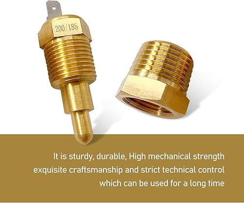 Miniatura 6 de yvshy Pack of 1 Electric Engine Cooling Sensor Switch, Fan Temperature Switch, 200 to 185 Degrees Adjustable Temperature Switch, with 38" Pipe