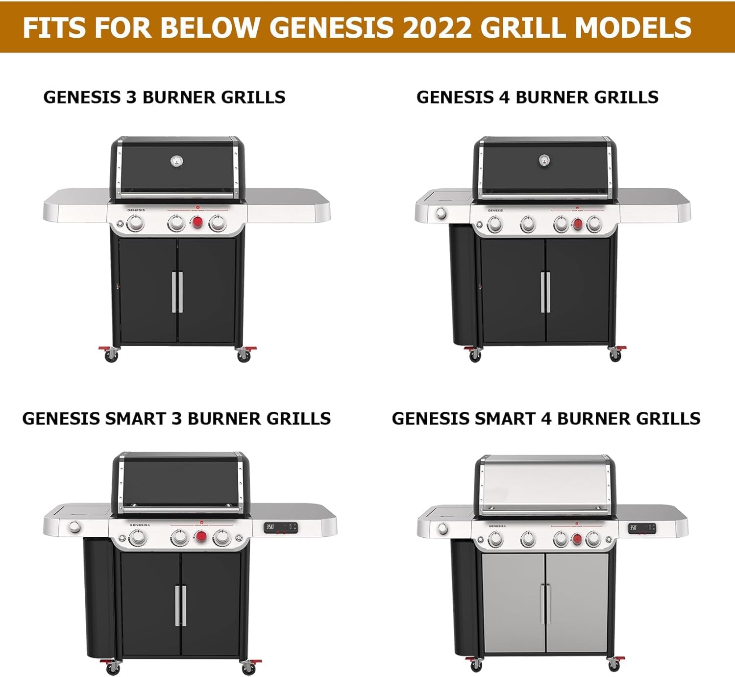 Onlyfire Cesta de Parrilla de Acero Inoxidable，Bandeja para Barbacoa con Mango Desmontable para las Parrillas de Gas Weber Genesis 2022, para Verduras, Pescado, Carne, Brochetas