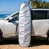 Capa Prancha de Surf Longboard Refletiva Térmica [Escolha: 9'3 ou 9'7] - Bag Impermeável Zíper Anticorrosivo e Alça Acolchoada - Nylon Reforçado Heavy Duty