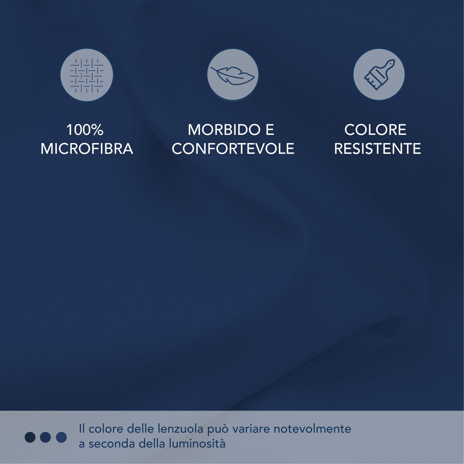 Dreamzie Lenzuolo con Angoli Matrimoniale 180x200 cm - Angoli da 35 cm per Materassi Spessi - 100% Microfibra - Blu Scuro, Certificato senza Prodotti Chimici (Oeko-TEX)