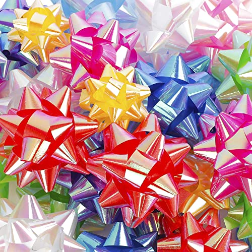 Weltoke 72 Gift Bows Assortment With 18 Rolls Curling Ribbons, Holiday Bows For Gift Wrapping, Christmas Wrapping Ribbon, Crafting, Wedding, Party, Festival, Florist Flower(9 Rainbow Colors) #TOP6