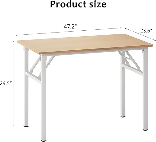 Miniatura 164 de Need AC5FB - Escritorio plegable para computadora y oficina en casa, moderno, no requiere montaje, color marrón rústico y marco negro, 39 3/8 in