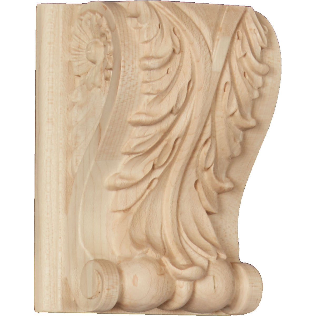 Ekena Millwork CORW04X02X05ABMA Wood Corbel, 3 1/2" x 2" x 4 1/2", Maple