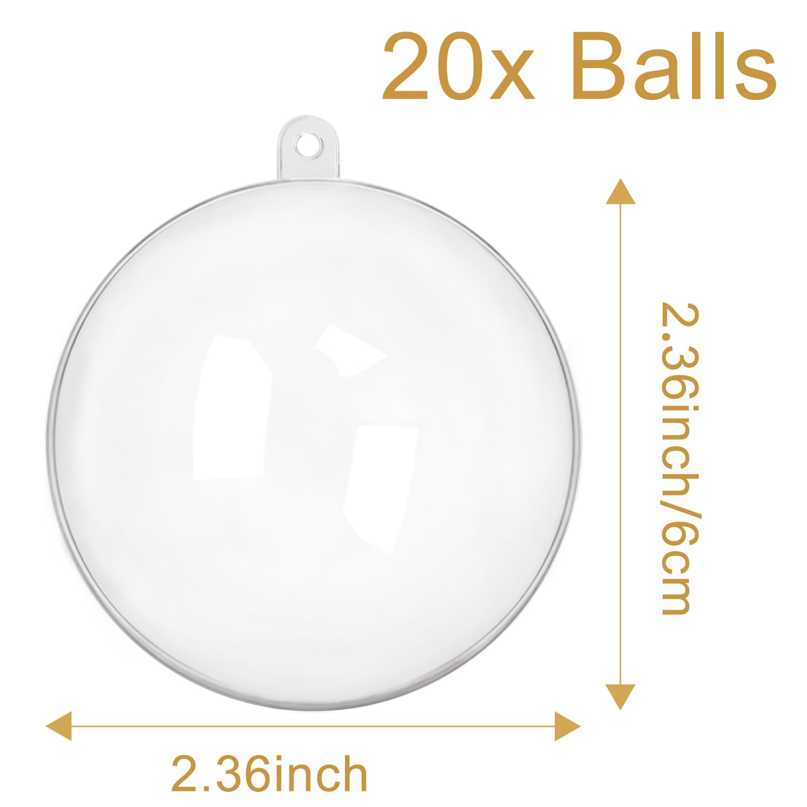 YONTINY 20pcs Christmas Clear Baubles - Image 2