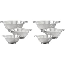 ExcelSteel 730 Stainless Steel Pineapple Colanders, Set of 3 Pack of 2
