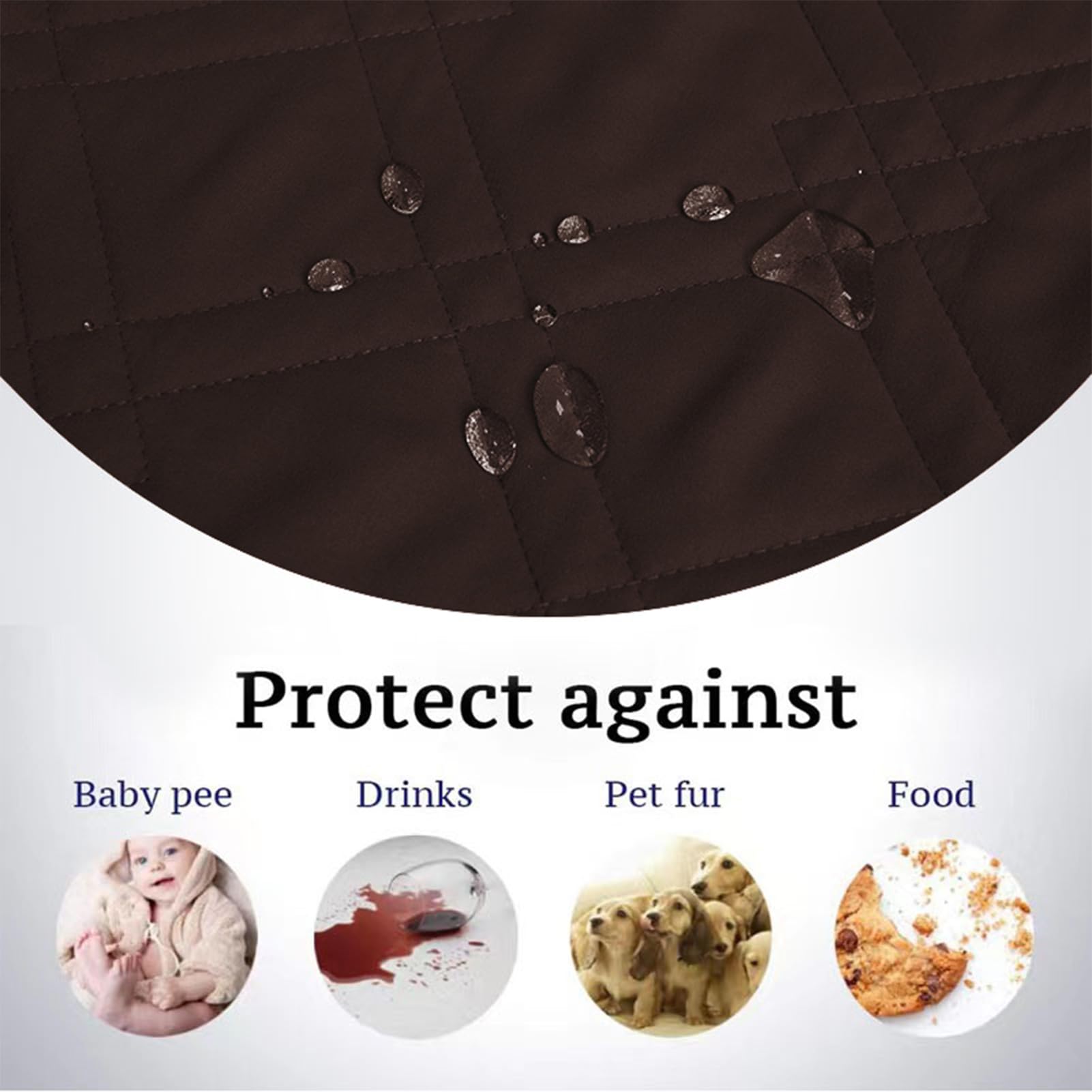 Manta para Perros, Manta Lavable Suave Reversible para Mascotas, Mantas Impermeables para Perros para Cama, para Cama, sofá, Muebles (82x102 in,MarróN)