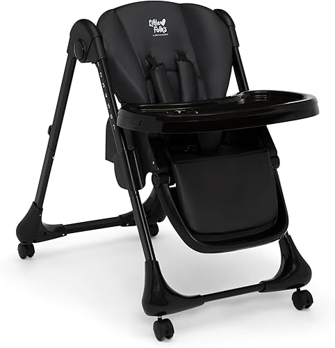Miniatura 15 de Little Folks by Delta Children - Silla alta SlimFold 2 en 1 para bebés y niños pequeños, color negro