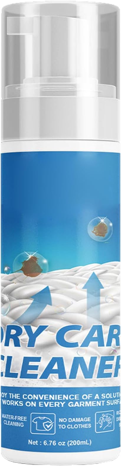 All-in-One Powerful Stain Remover Clothes,Wash-Free Dry Foam Cleaner,Powerful Stain Remover Clothes Dry-Clean Spray,Dry Stain Remover Cleaning Fluid Agent,Dry Stain Remover for Clothes,200ML