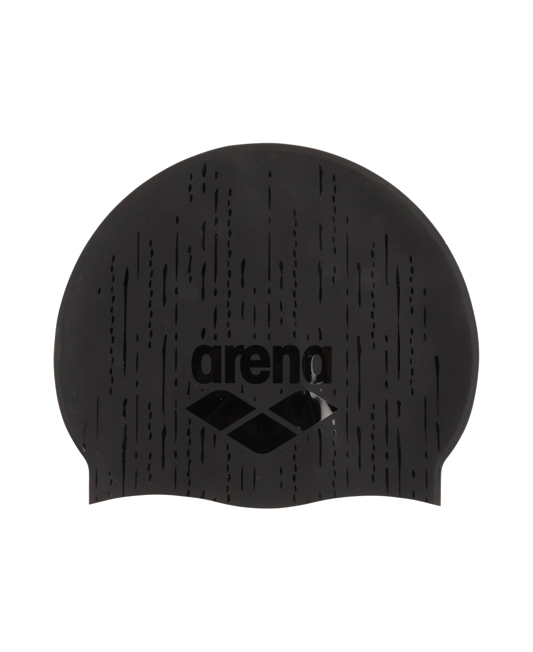 Arena Unisex Shine Silicone Swim Cap for Women and Men Fitness Swimmers Intensive Training Durable Soft Elastic Bathing Cap, Black/Blue