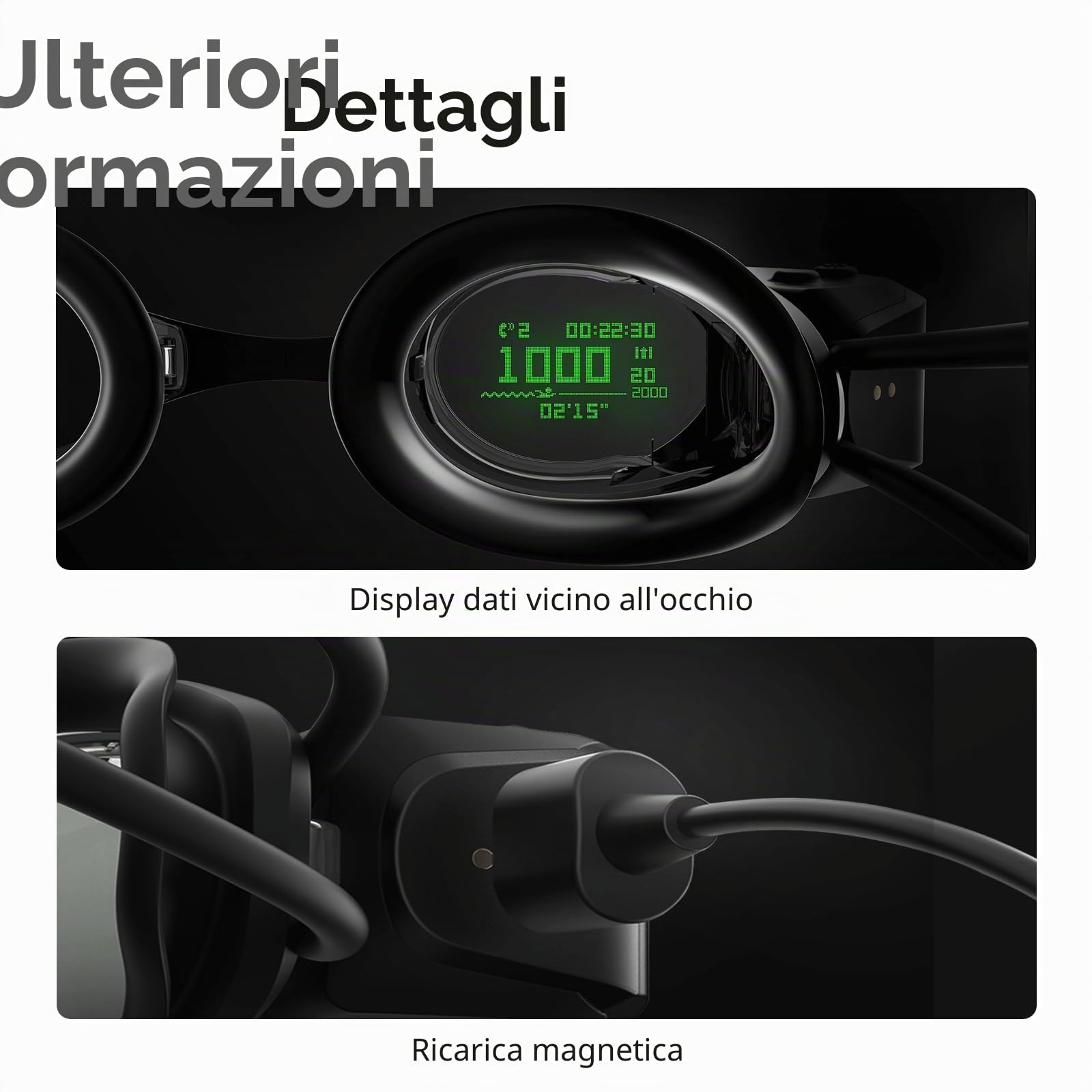 Holoswim Occhialini da nuoto intelligenti, 2S