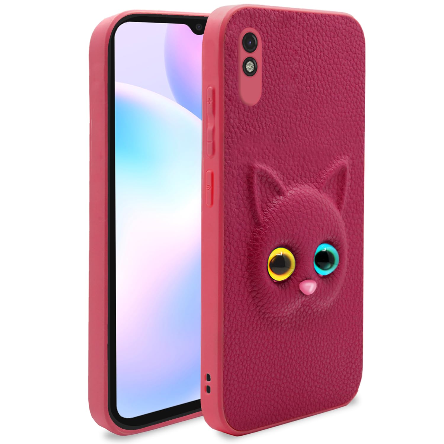Pikkme Mi Redmi 9A / 9i / 9A Sport Back Cover for Girls | Cute Cat Leather Finish | Soft TPU | Case for Mi Redmi 9A / 9i / 9A Sport (Pink) (B09T3Y47X4) Amazon Price History, Amazon Price Tracker