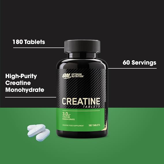 Optimum Nutrition Creatine Tablets, 180 Tablets, 60 Servings