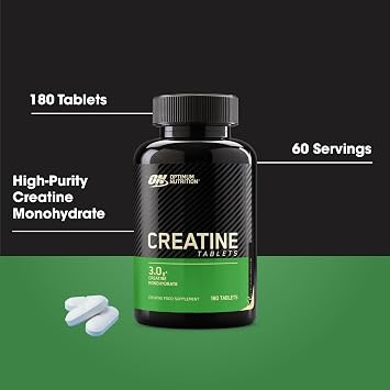 Optimum Nutrition Creatine Tablets, 180 Tablets, 60 Servings